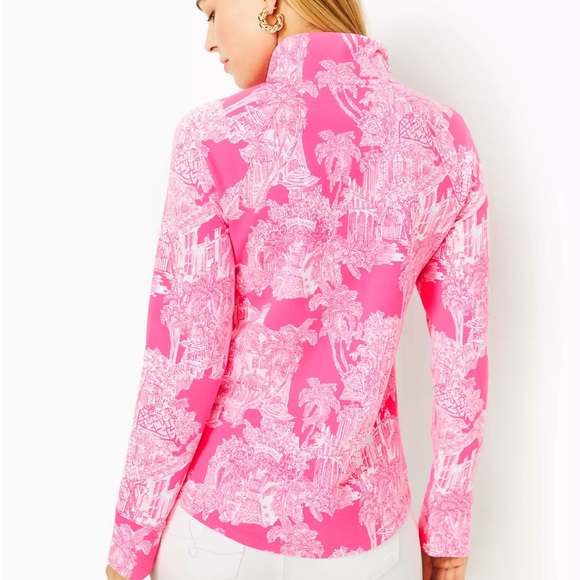 Lilly Pulitzer Vibrant Pink Patterned Long Sleeve Tee - Picture 3 of 6